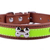 Crystal Studded Reflective Dog Leather Collar